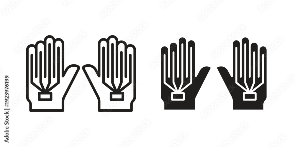 Fototapeta premium Wired gloves icons suitable for infographics, websites and print media and interfaces. Line vector icon.