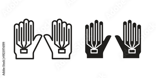 Wired gloves icons suitable for infographics, websites and print media and interfaces. Line vector icon.