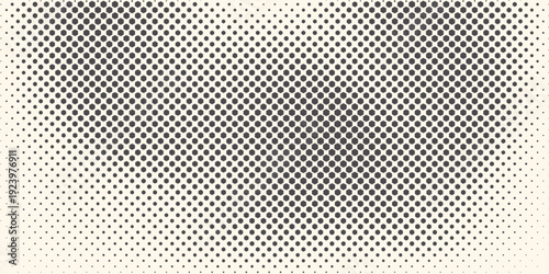 Hexagon Shapes Vector Abstract Geometric Technology Oscillation Wave Isolated on Light Background. Halftone Hex Retro Simple Pattern. Minimal 80s Style Dynamic Tech Wallpaper