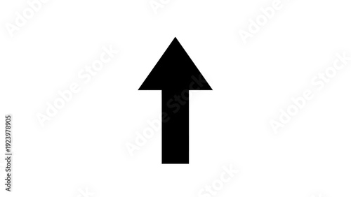 Black Arrow Pointing Upwards Directional Symbol.