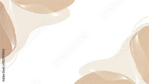 Abstract close-up of beige and cream-colored liquid shapes on a white background with a smooth, blended composition.