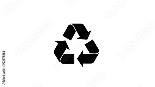 Recycling symbol made of arrows.