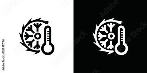 simple temperature logo vector