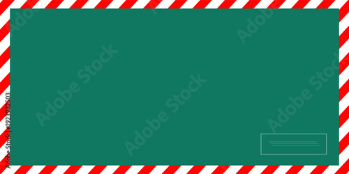 Merry Christmas frame. Christmas ornament pattern background. Red and green Christmas line pattern. Christmas concept for decoration