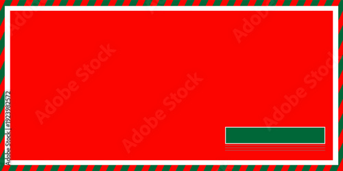 Merry Christmas frame. Christmas ornament pattern background. Red and green Christmas line pattern. Christmas concept for decoration