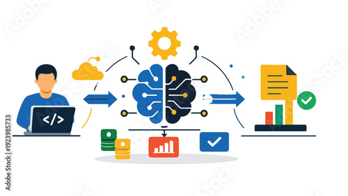 Artificial Intelligence and Neural Network Digital Concept
