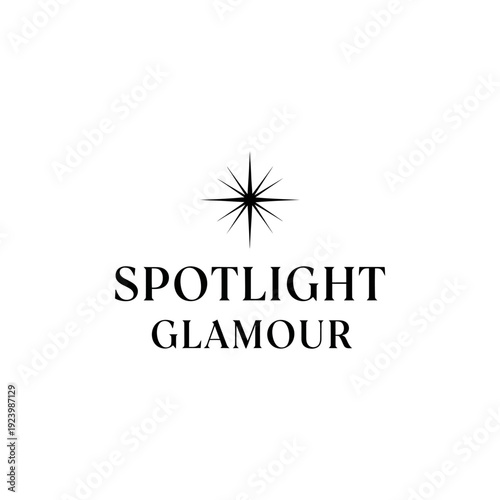 Luxury Spotlight Glamour Logo Design Element.