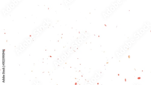 Floating orange fire sparks and glowing embers rising against a transparent background for cinematic heat atmosphere and realistic burning effect overlay