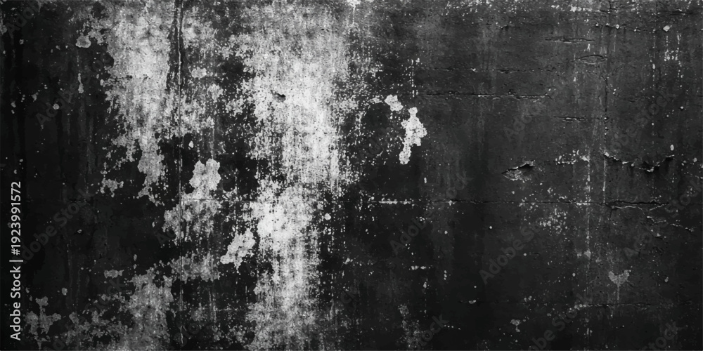 Fototapeta premium Dark black grunge texture background with distressed scratched vintage surface