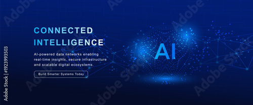 Artificial Intelligence Network Sphere with Connected Data Nodes