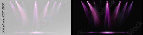 Bild auf Leinwand Pink lights and LED spotlights neon for concert stage