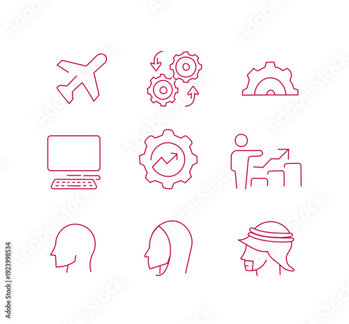 set of business icons