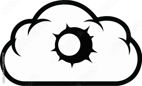 Stylized cloud with sharp, spiky interior