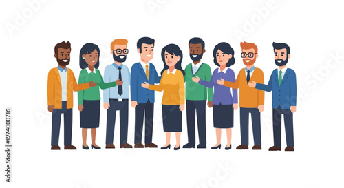 Diverse Business Team Collaboration. Happy Professionals Together.