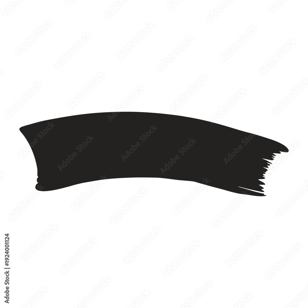 Fototapeta premium A black brush stroke on a white background