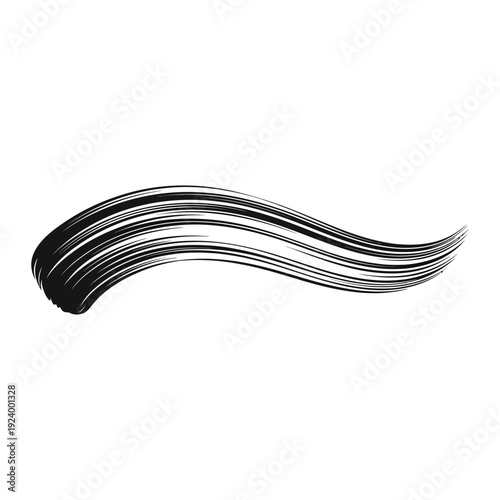 A black and white image of a feather on a white background