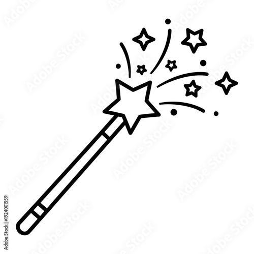 A magic wand with a star on the end