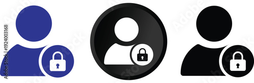 User profile login icon design illustration. Access authentication icon