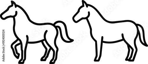 Art, White, Mammal, Creature, Symbol, Silhouette, Side View, Minimalist, Forms, Equestrian, Vector, Prancing, Sketch, Galloping, Clean, Modern, Horses, Horse, Drawing, Isolated, Illustrations, White B