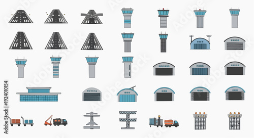 The illustration depicts various futuristic and modern architectural structures and transportation systems.