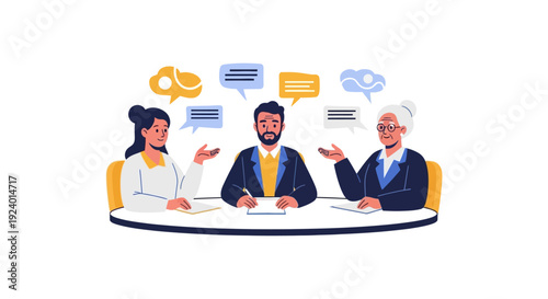 Diverse Business Team Engaged in Collaborative Discussion and Brainstorming Session