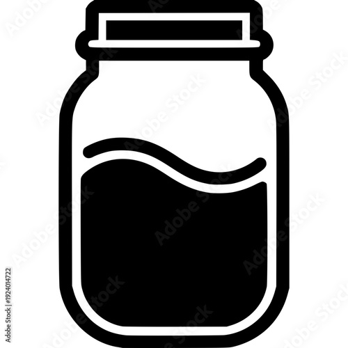 Vector illustration of a jar of jam icon isolated on white background