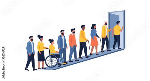 Diverse Group Moving Towards Opportunity: Inclusion, Equality, and Accessibility