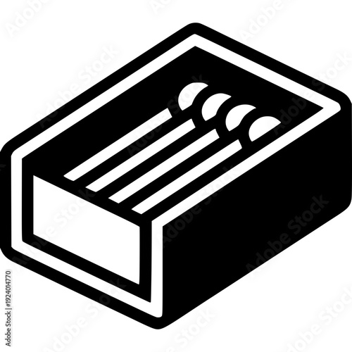 Vector illustration of a match box