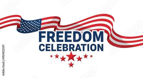 Patriotic freedom celebration vector graphic