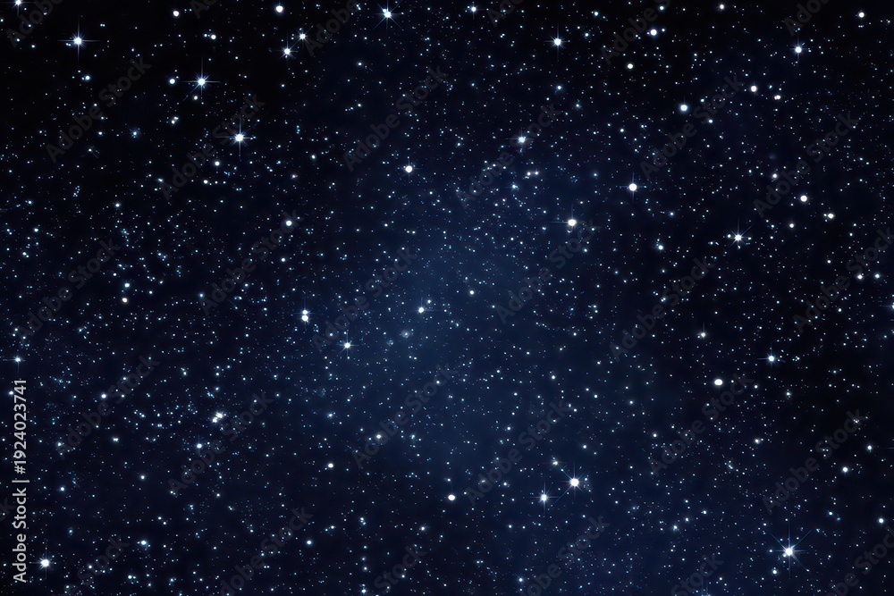 Fototapeta premium Twinkling Starfield Backdrop on Dark Blue Gradient Cosmic Space Celestial Concept Infinite Universe Galaxy Astronomical Theme
