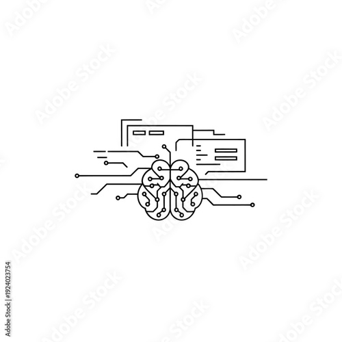 Digital brain a conceptual illustration of artificial intelligence connections
