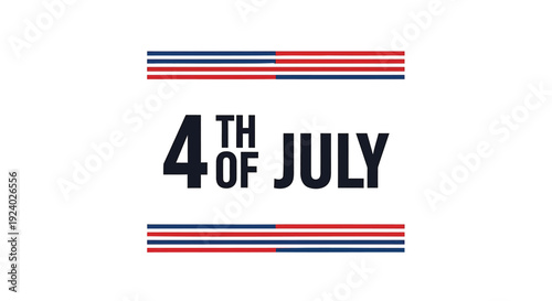 4th of July vector text element