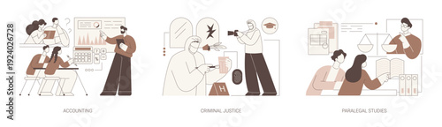 Associate in Applied Science isolated cartoon vector illustrations se