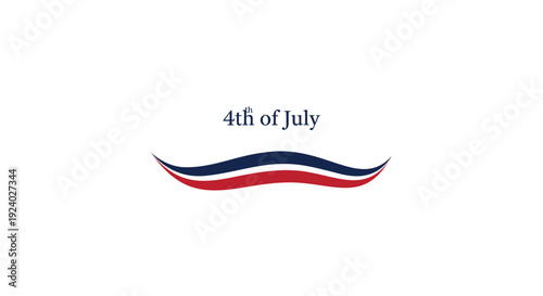 4th of July wave banner