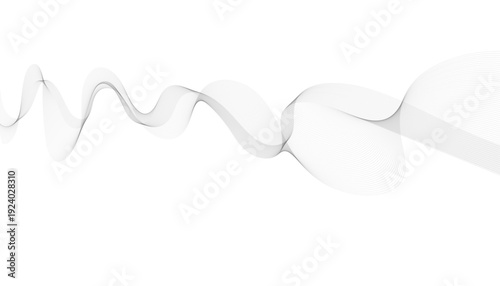 Abstract wavy lines on transparent background with grey smooth element swoosh speed wave modern stream background. You can used for banner, template, business wave curve lines background.