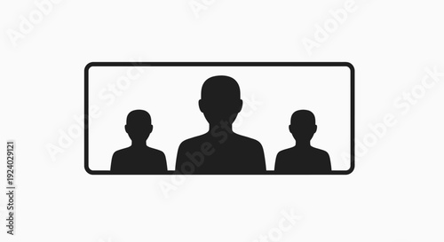 Video Conference Group Frame Silhouette