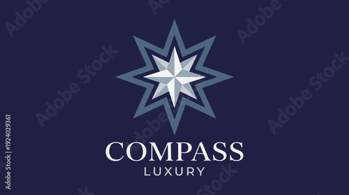 A beautifully crafted compass logo symbolizing luxury, direction, and guidance, perfect for high-end brands looking to evoke trust and prestige in their sector.
