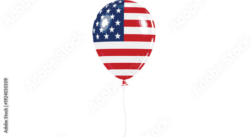 American flag balloon vector