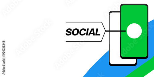 Smartphone chat box for organizational business planning illustration	