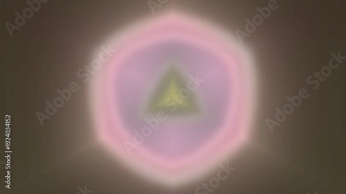 Neon Shapes Transitioning on Dark Background.