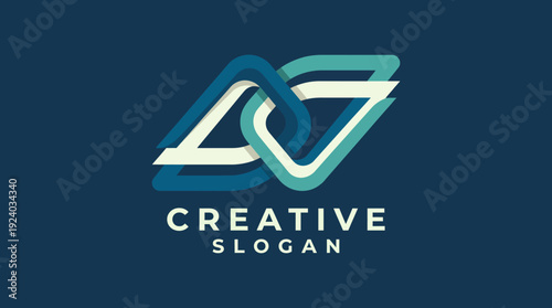 An eye-catching abstract logo design consisting of interlinked shapes that symbolize unity, creativity, and modern branding for optimal visual identity.