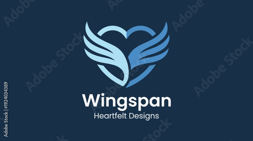 This image showcases a heart with wings, symbolizing love, freedom, and creativity through its elegant design that evokes feelings of warmth and care in heartfelt contexts.