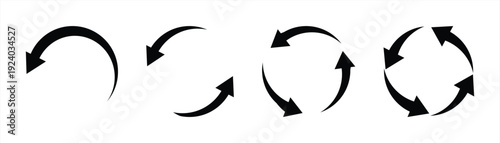 Circular Arrow Rotation Icon Set