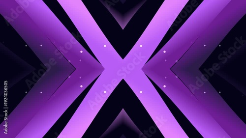 Purple Geometric Shapes Moving in Symmetry.