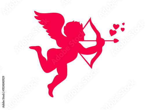 cupid with pink heart
