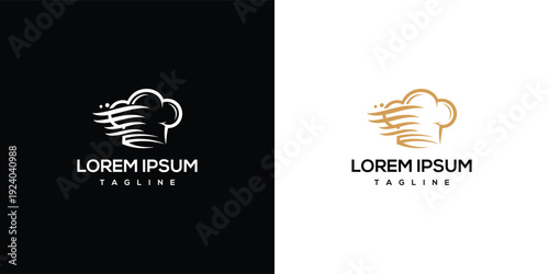 Chef Hat Logo - Fast Food Service Culinary Business Branding.