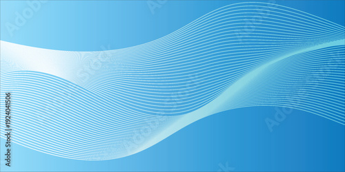 Abstract Blue Wave Lines Gradient Background,
