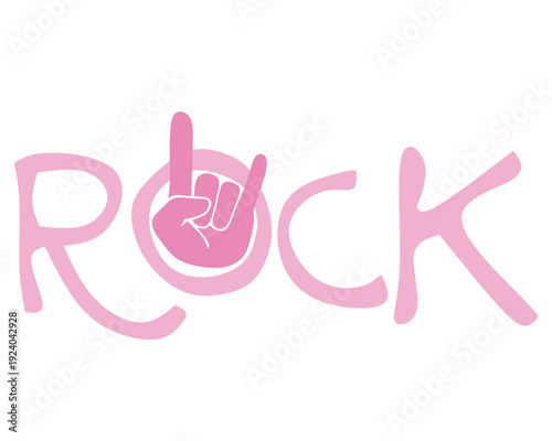 ROCK rosa simbólico.