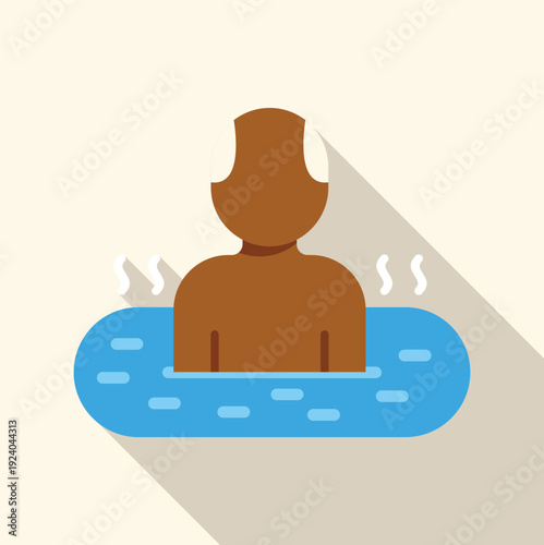 Senior person enjoying a warm water bath for relaxation and therapy