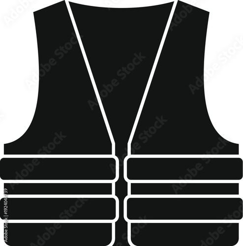 Safety vest icon representing personal protective equipment and worker security